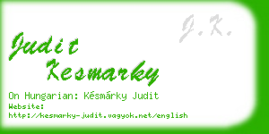 judit kesmarky business card