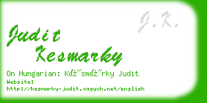 judit kesmarky business card